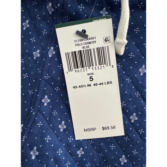 Polo Country Ralph Lauren Girls Blue Print Knit Shorts Size 5 NWT - Picture 5 of 5